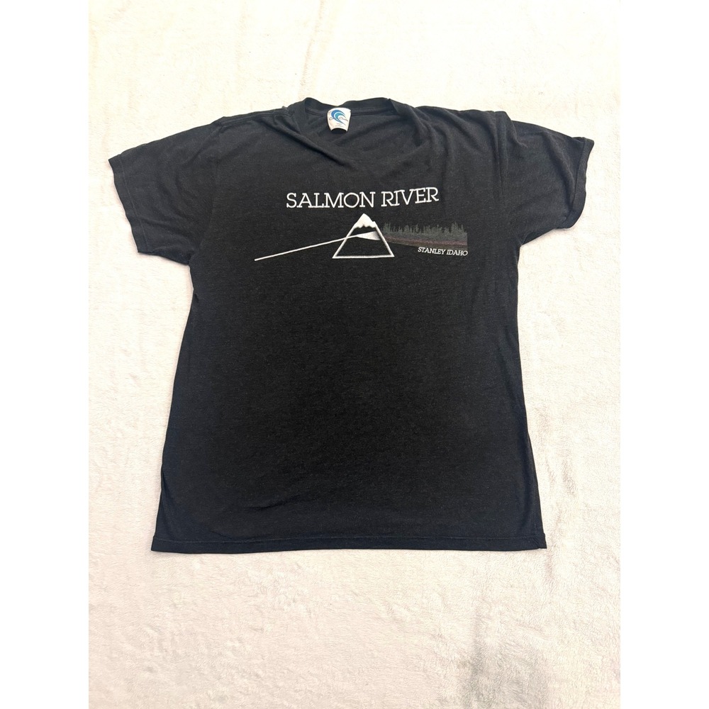 Salmon River Stanley Idaho Pink Floyd Prism Graphic T-Shirt XL Charcoal Heather